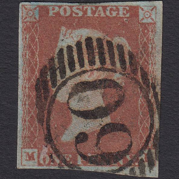 GB QV 1841 1d Red-brown Pl 70 SG8-B1(1) MI GU 4 Margins London D&S 60