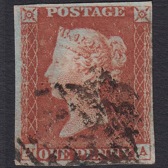 GB QV 1841 1d Red-brown (Plate 52) SG8-B1(1) NA FU 4 Margins