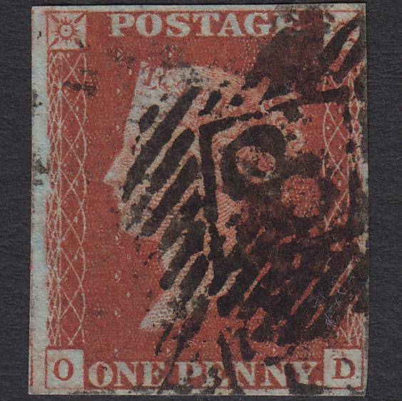 GB QV 1841 1d Red-brown (Plate 67) SG8-B1(1) OD GU 4M London IS Cancel