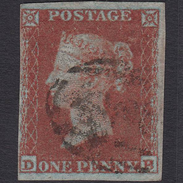 GB QV 1841 1d Red-brown (Plate 135) SG8-B2(1) DB FU 4 Margins