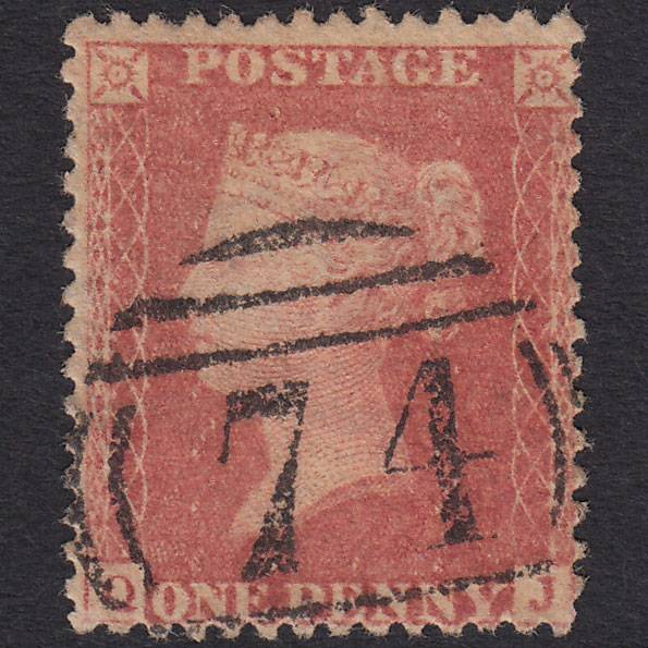 GB QV 1857 1d Pale Rose (Plate 57) SG39-C10(3) QJ GU Birkenhead 74