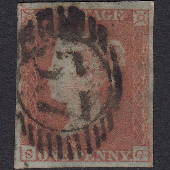 GB QV 1841 1d Red-brown (Plate 96) SG8-B1(1) SG GU 4 Goodm London D&S 57
