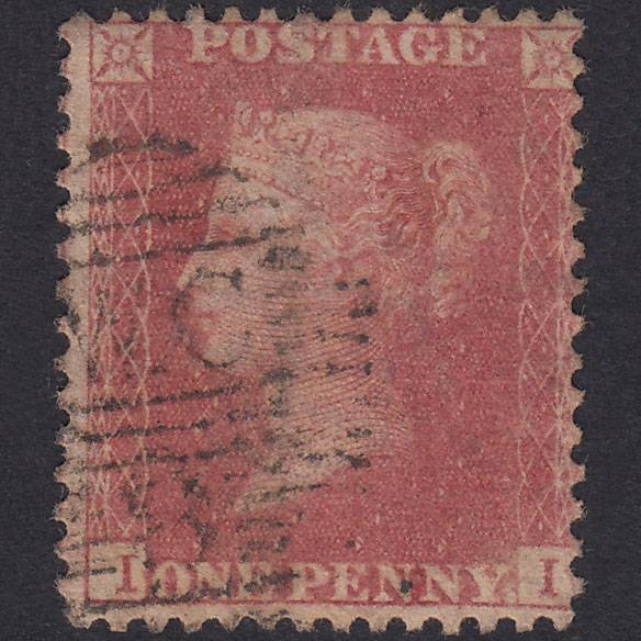 GB QV 1857 1d Pale Rose Plate 55 SG39-C10(3) II GU London D&S WC8