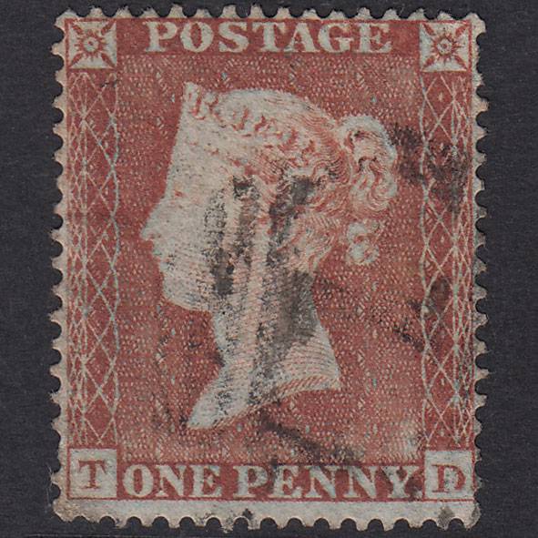 GB QV 1854 1d Red-Brown Plate 171 SG17-C1(1) TD GU State 2