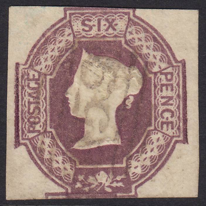 GB QV 1854 6d Dull Lilac Embossed SG59-H3 VFU Clifton 959
