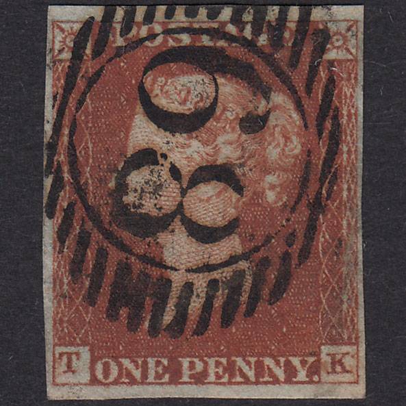 GB QV 1841 1d Plate 47 SG10-B1(4) Constant Variety TK FU 4M London D&S 68
