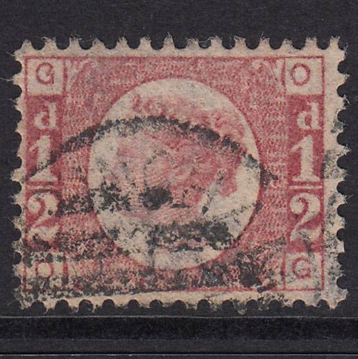 GB QV 1870 1/2d Rose Plate 13 SG49-G4 OG GU