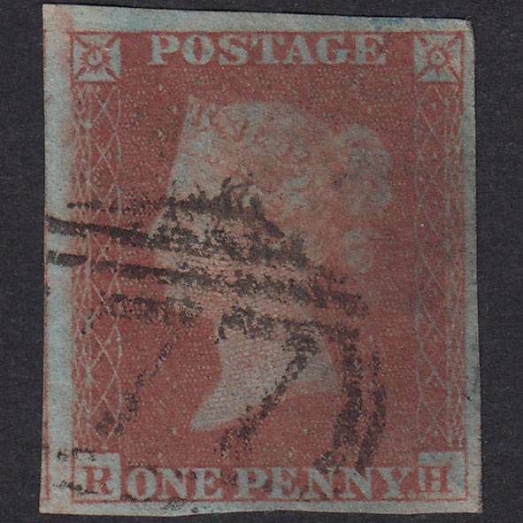 GB QV 1841 1d Very Blued Plate 164 SG8A-B1(2) RH GU 4M Cheltenham 177