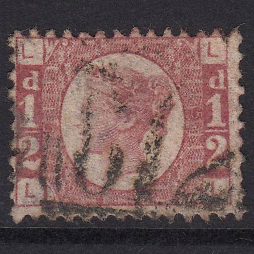 GB QV 1870 1/2d Rose Plate 5 SG49-G4 LL FU