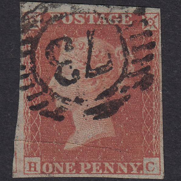 GB QV 1841 1d Red-Brown Plate 172 SG8-B2(1) HC PU 4 Margins London D&S 73