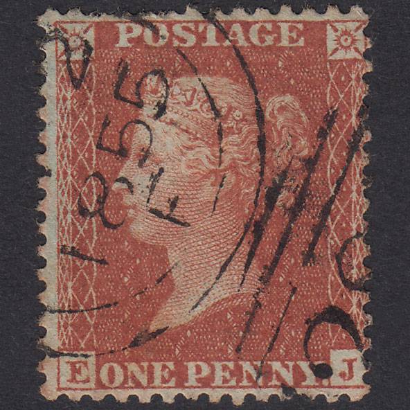 GB QV 1855 1d Red-Brown Plate 9 SG24-C3(1) EJ GU