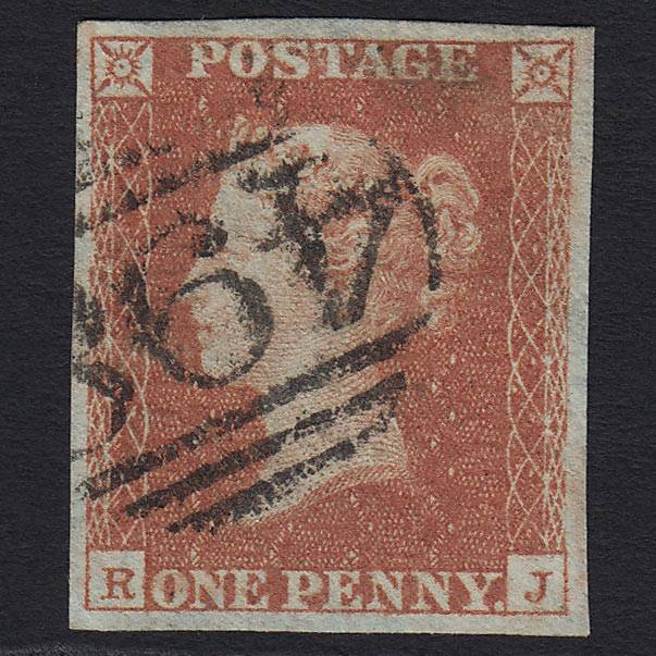 GB QV 1841 1d Red-brown (Plate 119) (SG8) 'RJ' FU Manchester (498) 4M