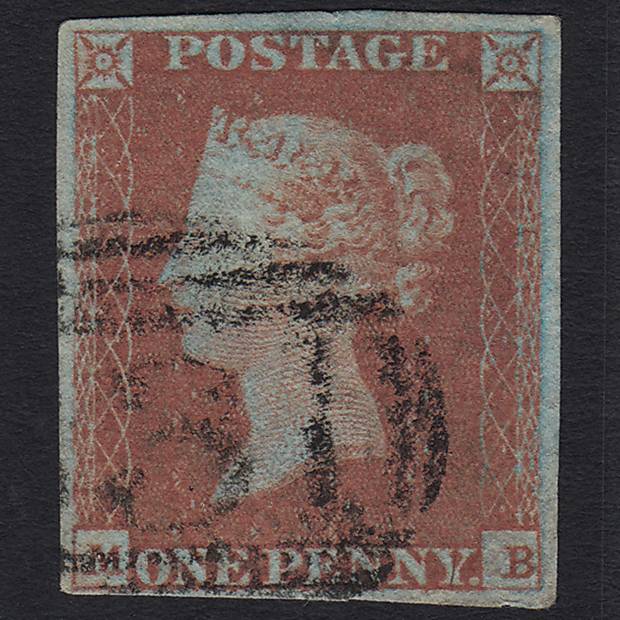 GB QV 1841 1d Red-brown (Plate 86) SG8-B1(1) MB FU 4M Imperf