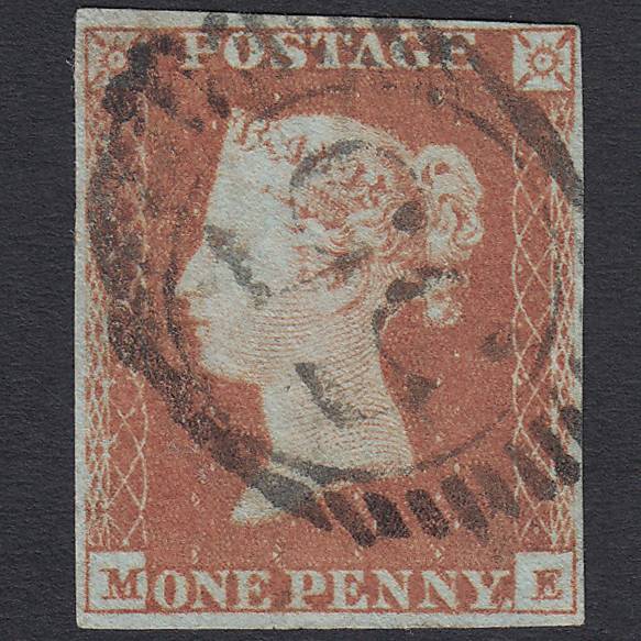 GB QV 1841 1d Red-brown Pl 98 SG8-B1(1) ME GU London D&S 55 4M Imperf