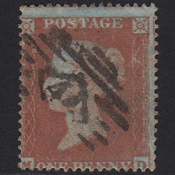 GB QV 1854 1d Red-brown (Plate 188) SG17-C1(1) MD GU in London