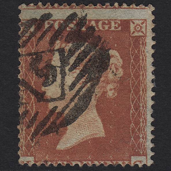 GB QV 1854 1d Red-brown SG17-C1(1) GU London IS 15