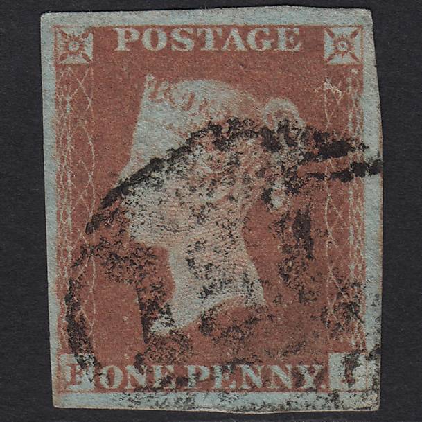 GB QV 1841 1d Red-brown (Plate 74) SG8-B1(1) FI GU 4 Good Margins