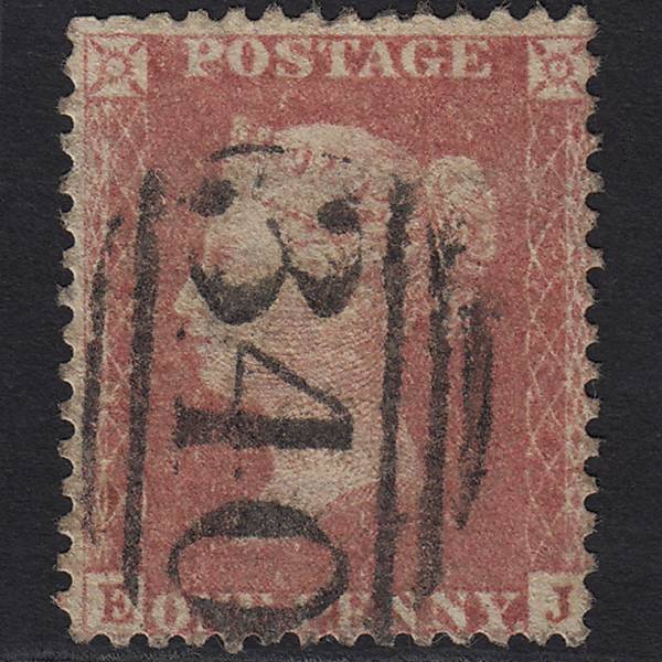 GB QV 1857 1d Rose-red (Plate 27) SG40-C10(1) EJ GU Harwich 340