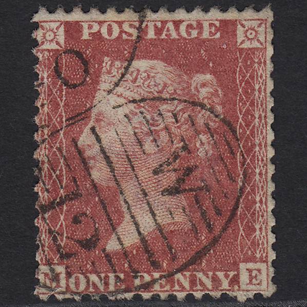 GB QV 1857 1d Rose-red (Plate 34) SG40-C10(1) ME FU in London W12