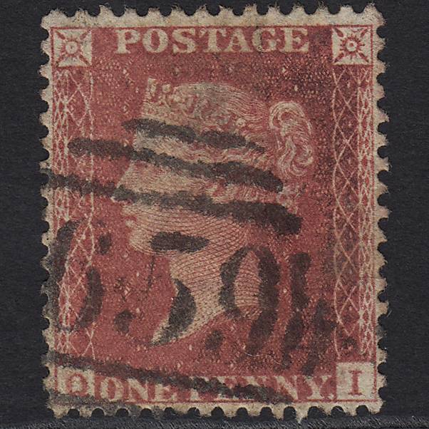 GB QV 1857 1d Rose-red (Plate 62) SG40-C10(1) QI FU Rugby 659
