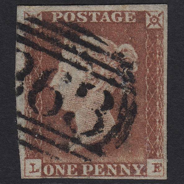 GB QV 1841 1d (Plate 85) SG9-B1(3) LE FU 4 Margins Double Letter L