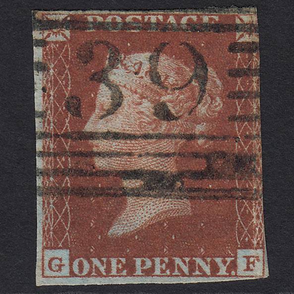 GB QV 1841 1d Deep Red-brown (Plate 51) SG10-B1(4) GF GU Beauly 39