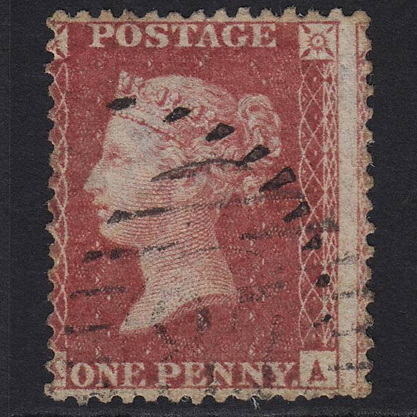 GB QV 1857 1d Rose-red (Plate 43) SG40-C10(1) KA GU London D&S 87 Misperf