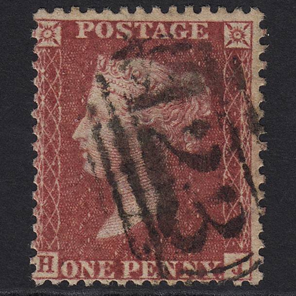 GB QV 1857 1d Rose-red (Plate 42) SG40-C10(1) HJ FU Bridgwater 123