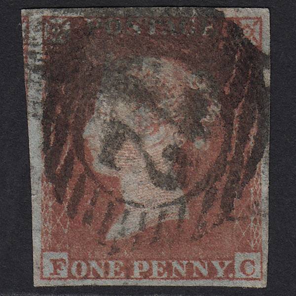 GB QV 1841 1d (Plate 152) SG8-B2(1) FC GU London D&S 72 4 Margins 72d4b