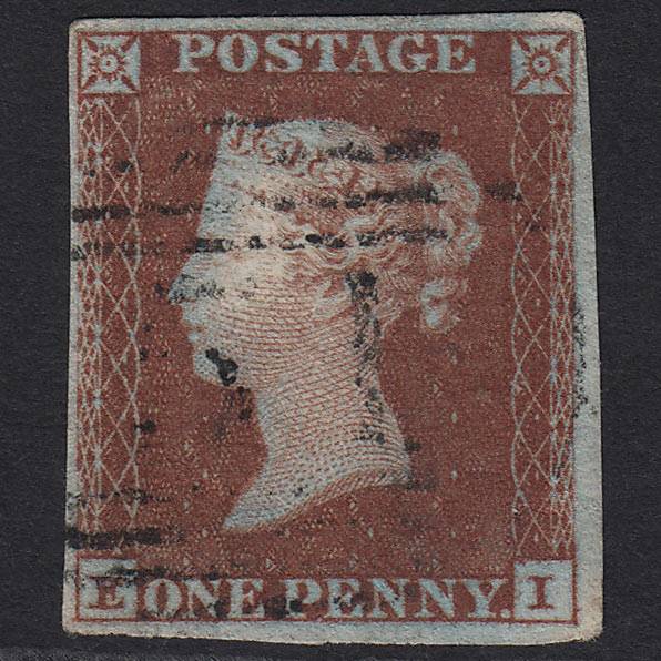 GB QV 1841 1d (Plate 129) SG8-B2(1) EI VFU Barston-on-humber 51 4M Imperf