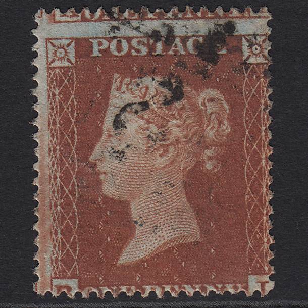 GB QV 1854 1d Red-brown (Plate 195) SG17-C1(1) BI FU Light Cancel
