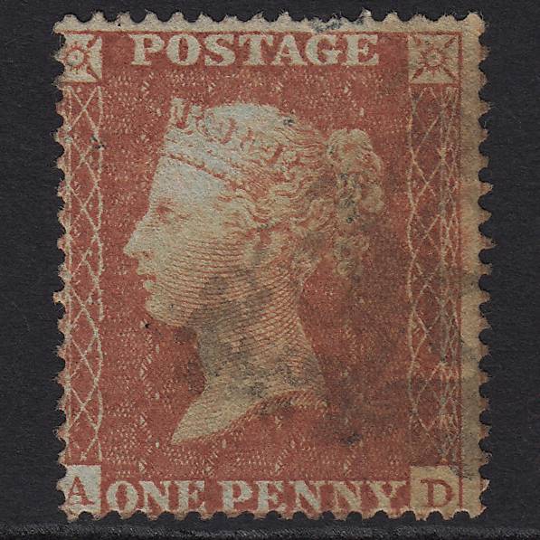 GB QV 1855 1d Red-brown (Plate 3) SG21-C4(1) AD GU Missing Imprimatur