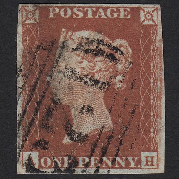 GB QV 1841 1d Red-brown (Plate 69) SG8-B1(1) AH GU Bridgwater 123