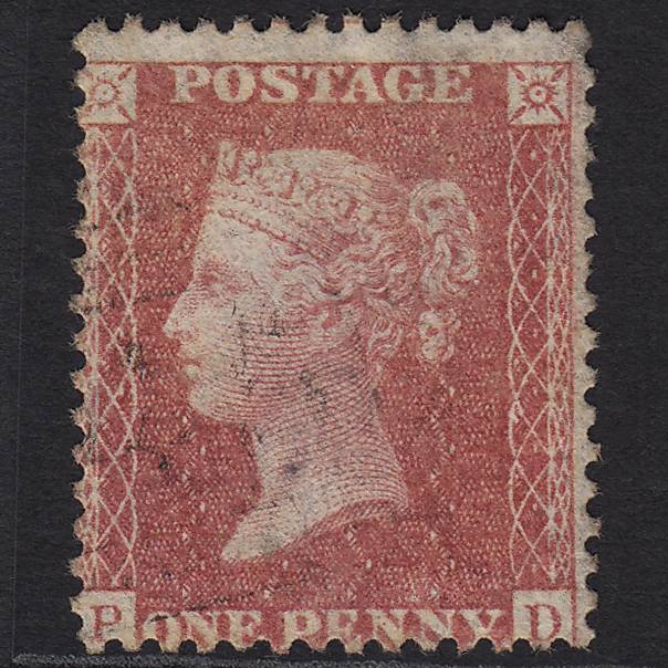 GB QV 1857 1d Rose-red (Plate 36) SG40-C10(1) PD GU Light Cancel