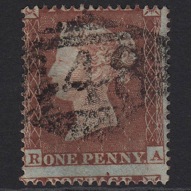 GB QV 1854 1d Red-brown (Plate 177) SG17-C1(1) RA FU Wexford 448 Large Misperf