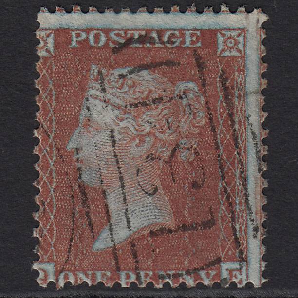 GB QV 1855 1d Red-brown (Plate 10) SGC6(1) QE FU Bristol 134 Framed Reverse