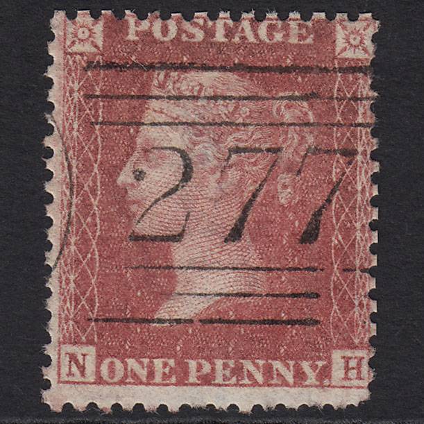 GB QV 1857 1d Rose-red (Plate 55) SG40-C10(1) NH GU Paisley 277