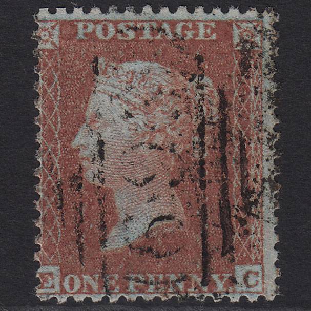 GB QV 1855 1d Red-brown (Plate 9) SGC6(1) EC FU