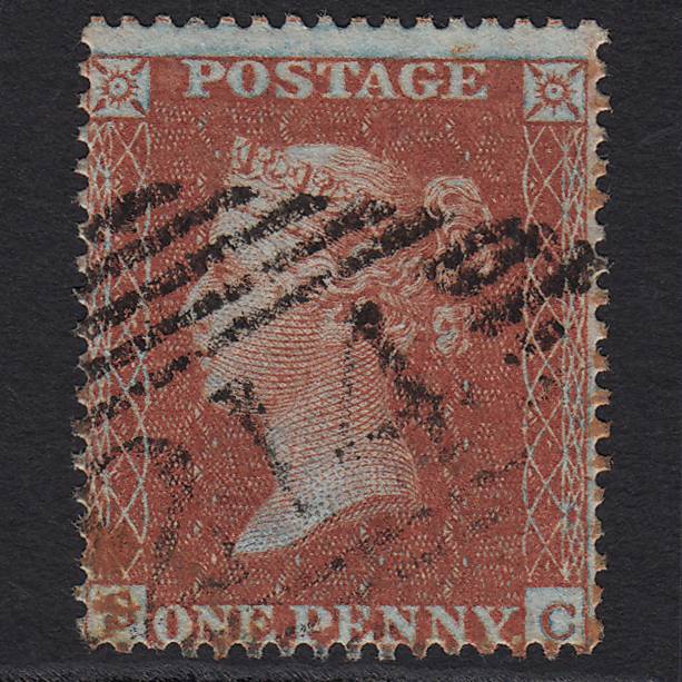 GB QV 1855 1d (Plate 6) SG21-C4(1) SC GU Enniskillen 214 & Red Cancel