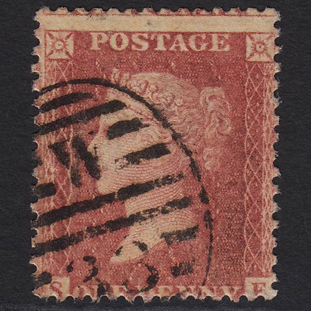 GB QV 1857 1d Rose-red SG40-C10(1) London D&S W33 33d5 Misperf