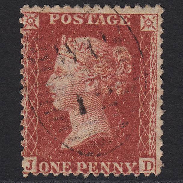 GB QV 1857 1d Rose-red (Plate 60) SG40-C10(1) JD GU Light London D&S WC12