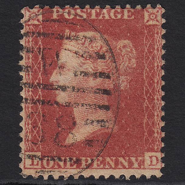 GB QV 1857 1d Rose-red (Plate 48) SG40-C10(1) LD FU London D&S W38 38d5