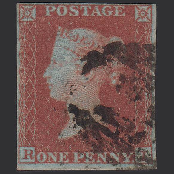 GB QV 1841 1d Red-brown (Plate 137) SG8-B2(1) RI FU 4M Imperf