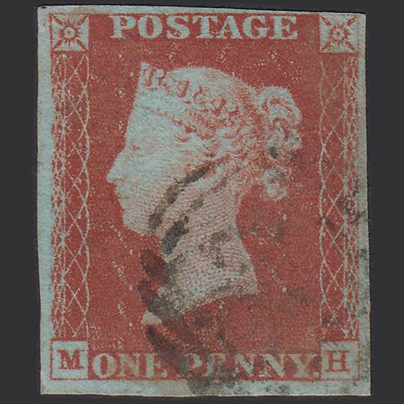 GB QV 1841 1d Red-brown (Plate 64) SG8-B1(1) MH GU Light Cancel