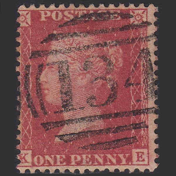 GB QV 1857 1d Rose-red (Plate 36) SG40-C10(1) KE FU Bristol 134