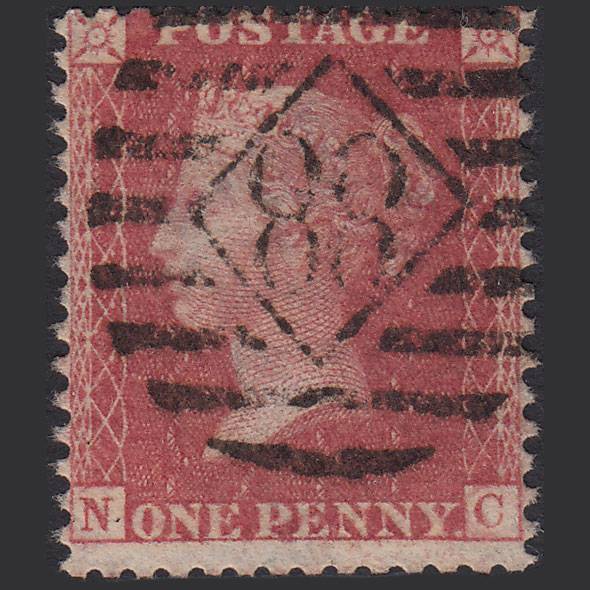 GB QV 1857 1d Rose-red (Plate 59) SG40-C10(1) NC GU London IS 88