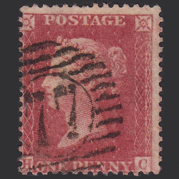 GB QV 1857 1d Rose-red (Plate 47) SG40-C10(1) HC FU London D&S 77