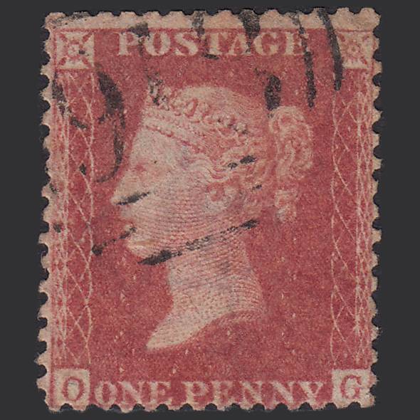 GB QV 1857 1d Rose-red (Plate 59) SG40-C10(1) OG GU Worcester 918
