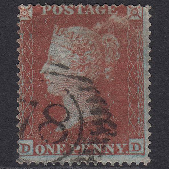 GB QV 1854 1d Red-brown (Plate 178) SG17-C1(1) DD GU London D&S 78