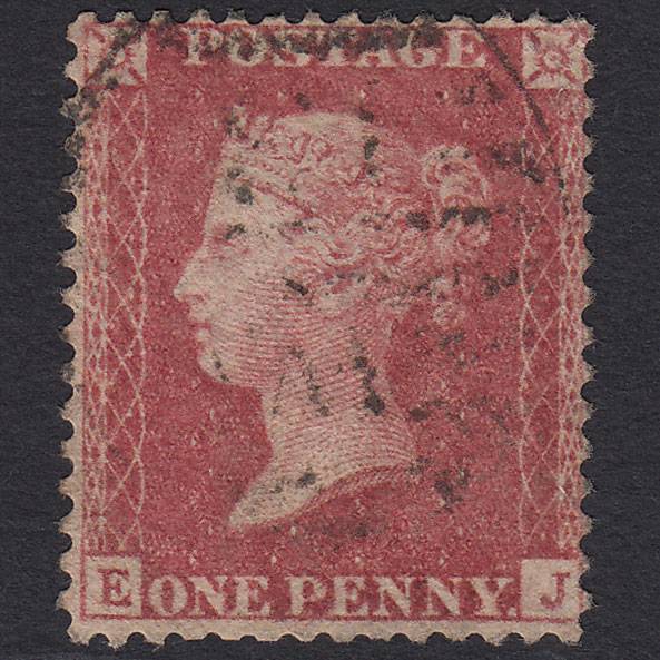 GB QV 1857 1d Rose-red (Plate 47) SG40-C10(1) EJ GU London D&S Cancel